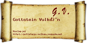 Gottstein Vulkán névjegykártya